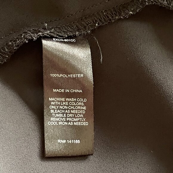 Black Sheer Lace Front Long Sleeve Blouse Harve Benard Size L - Picture 7 of 8